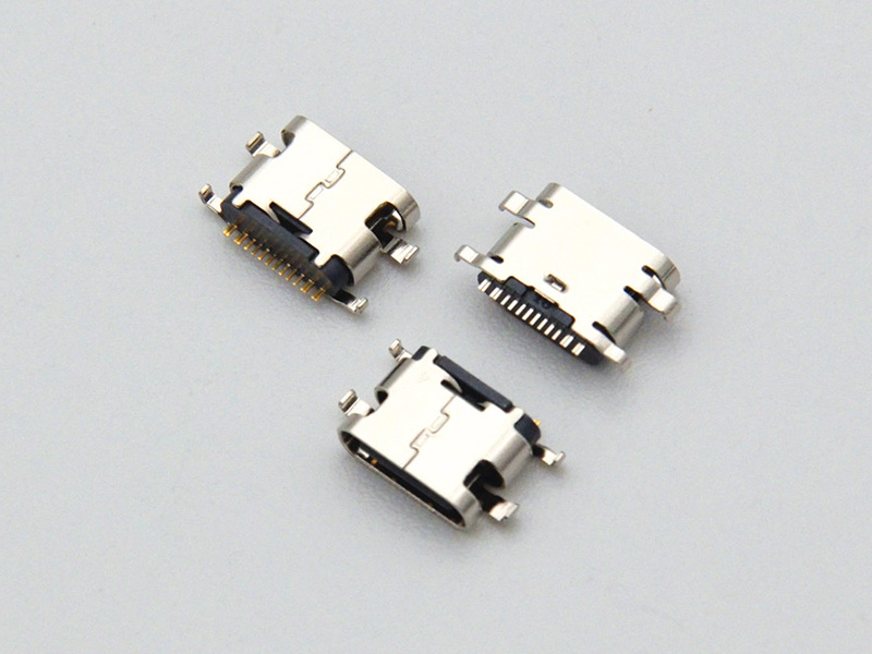 Type-C 16-pin female socket with a 6.5mm length and 0.82mm pitch